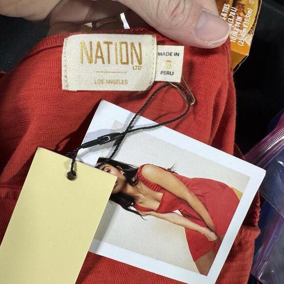 Nation LTD dress womens small S red harlyn babydoll top mini wedding valentines - Picture 5 of 8